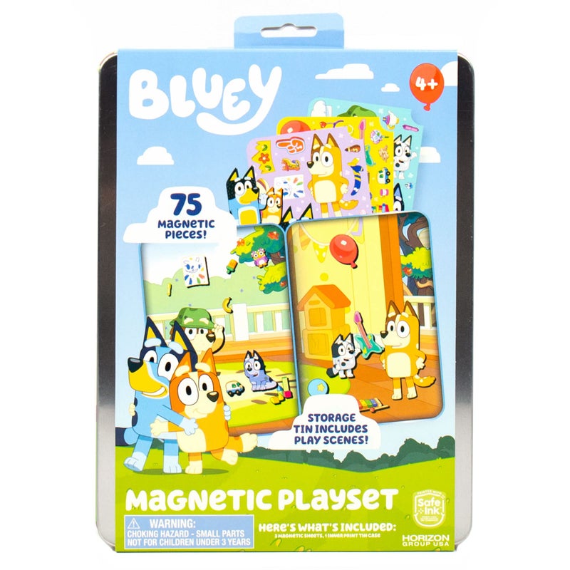 Horizon Group USA Bluey Magnetic Playset, Magnet Activity Toys, Great Birthday Parties, at-Home Activities, or Screen-Free Fun, Perfect Travel or Road Trip, Hours of Fun for Kids Ages 3,4,5,6,Multicolor,Medium,214618 - Image 1