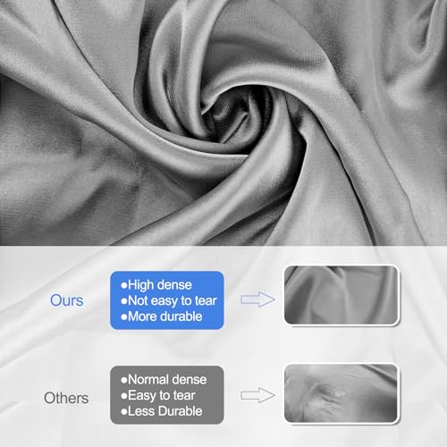 Zelimun Satin Pillowcase for Contour Memory Foam Pillows, 24" x 14" x 5.1"/3.5" Cervical Pillow Case, Soft Pillow Cover for Sleeping Pillows (Grey) - Image 5