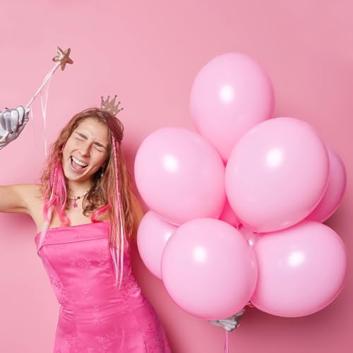 RUBFAC Pastel Pink Balloons Different Sizes 105pcs 5/10/12/18 Inch for Garland Arch, Pink Latex Balloon for Birthday, Wedding, Baby Shower, Gender Reveal, Anniversary Decorations - Image 5