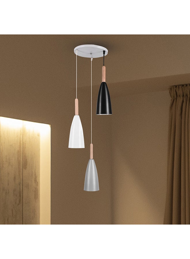 El Rawda Lighting Rocket Triple Ceiling Lamp | modern decorative LED E27 pendant light ceiling lamp hanging | suitable for any room | Color: Multicolor | Size: 70x26 cm