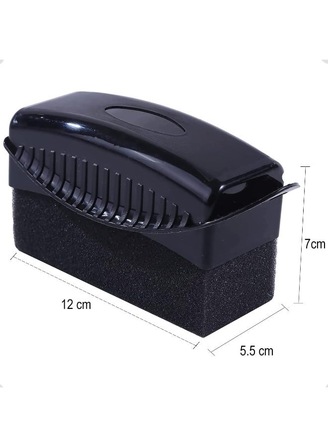 JZS Tire Dressing Applicator Brush, 2 PCS Car Wheel Waxing Sponge With Case Auto Tyre Cleaning Pad, Tire Shine Applicator Ergonomic Design Tire Brush For Tire Gel (Black+Yellow) - Image 5