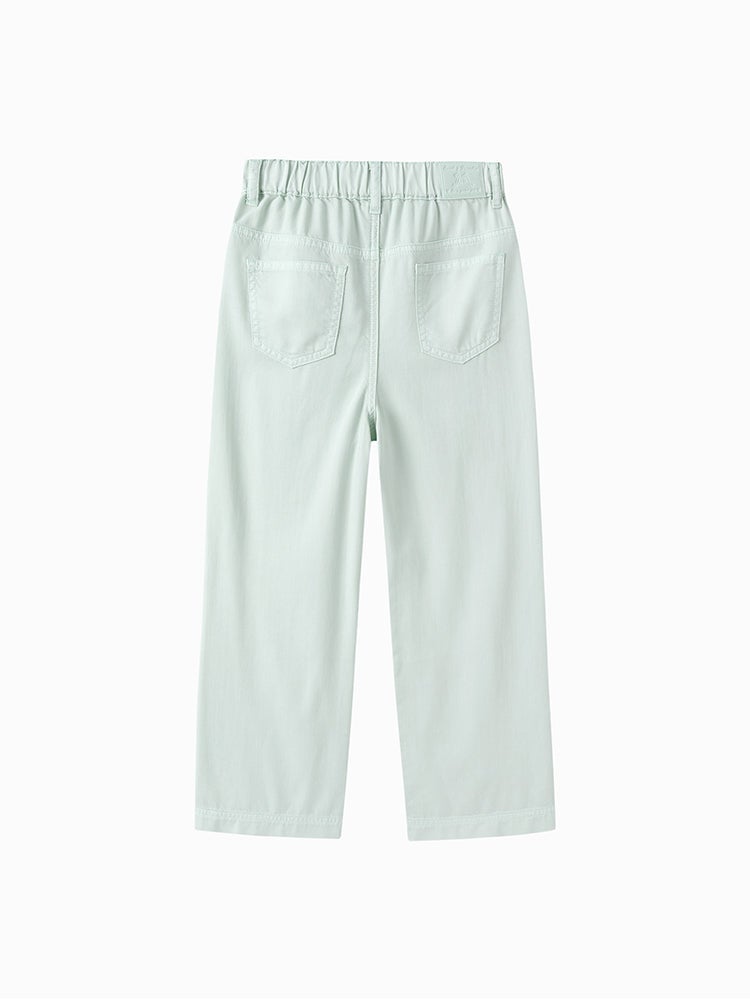 Balabala Girls' Solid Colored Denim Pants - Image 2