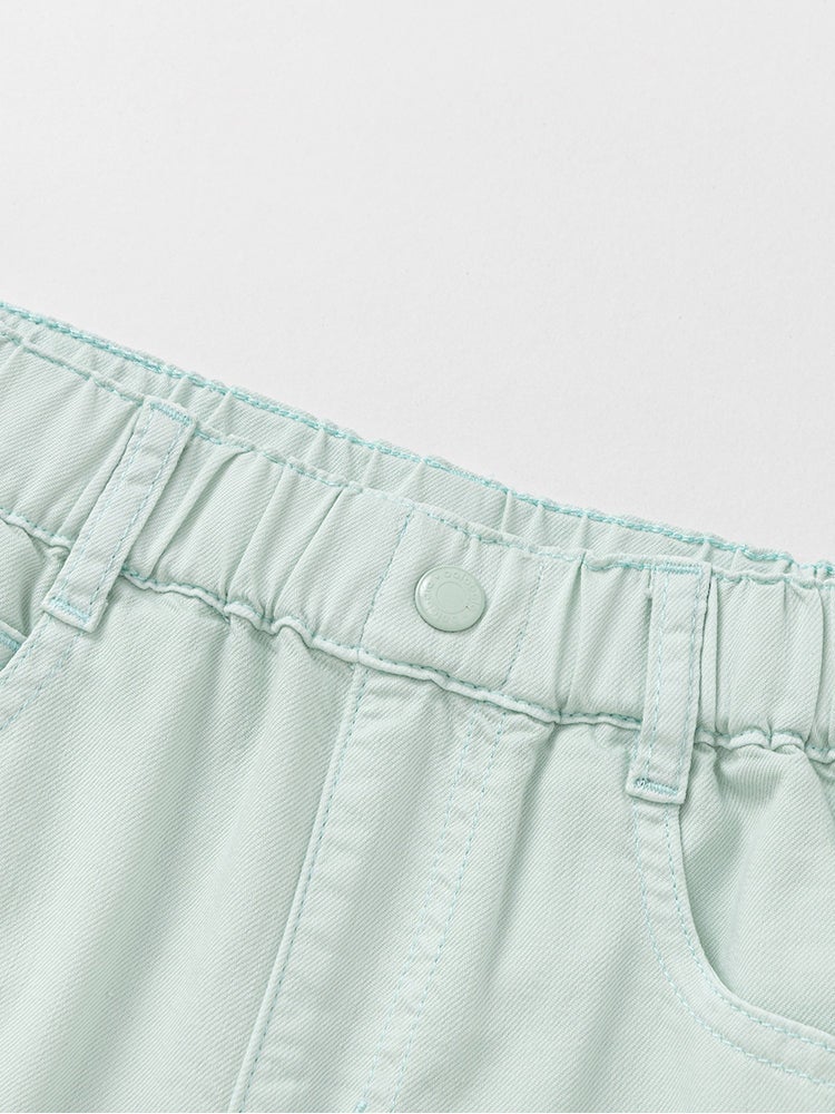 Balabala Girls' Solid Colored Denim Pants - Image 3