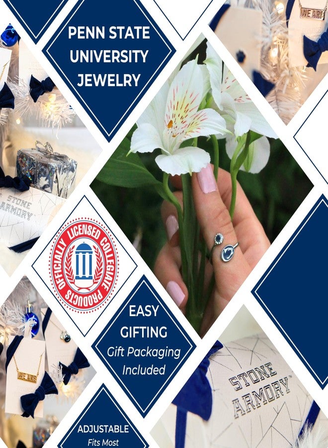 Stone Armory Nittany Lion Penn State Ring for Women - Penn State College Ring with Crystals - Hypoallergenic and Adjustable Sizes 5-12 - Penn State Gifts for Women - Image 3