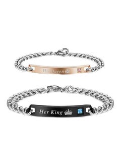 نيبمينينت سوار بسلسلة وطبعة King And Queen من قطعتين 