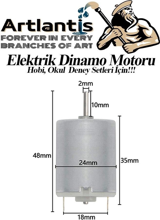 Artlantis - Dynamo Motor 6V 1 Piece Electricity Generating Engine Educational Hobby School Experiment Electric Motor For Experiments - Image 1