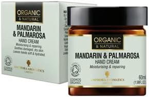 Amphora Aromatics Mandarin Palmarosa Hand Cream Cosmos Organic 60ml