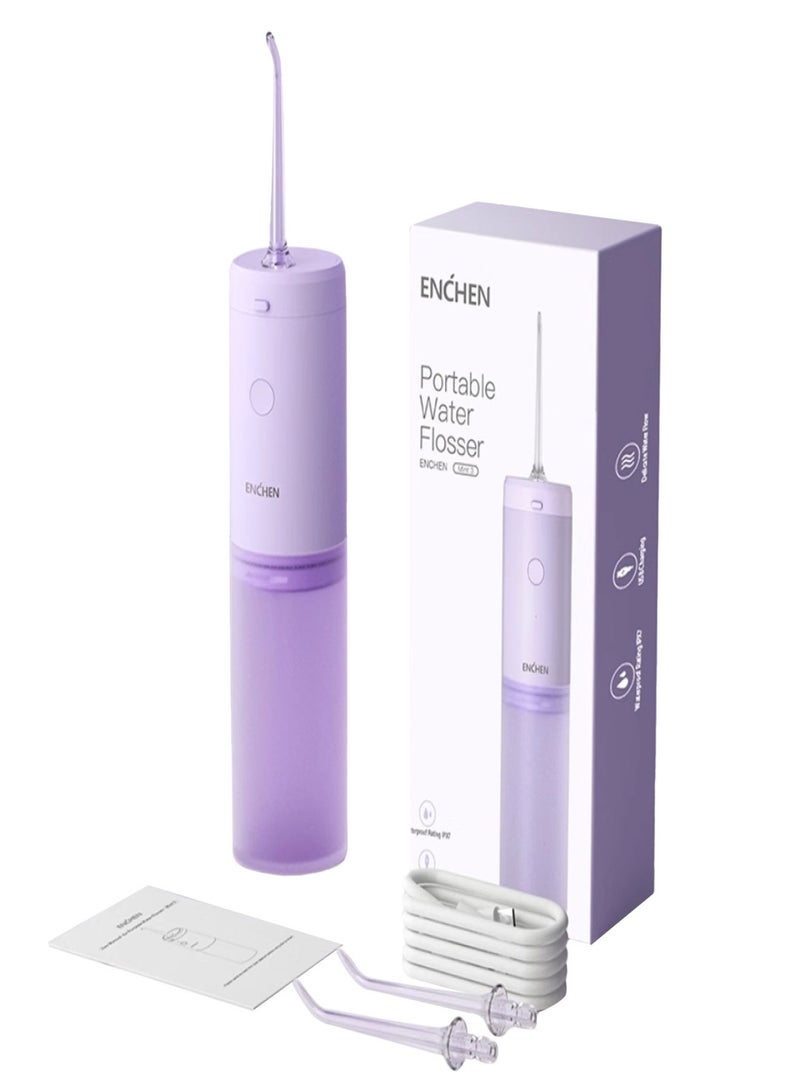 إنشن جهاز تنظيف الأسنان بالماء اللاسلكي من ENCHEN مزود بثلاثة أوضاع/ثلاثة رؤوس نفث، جهاز ري فموي مقاوم للماء - Image 2