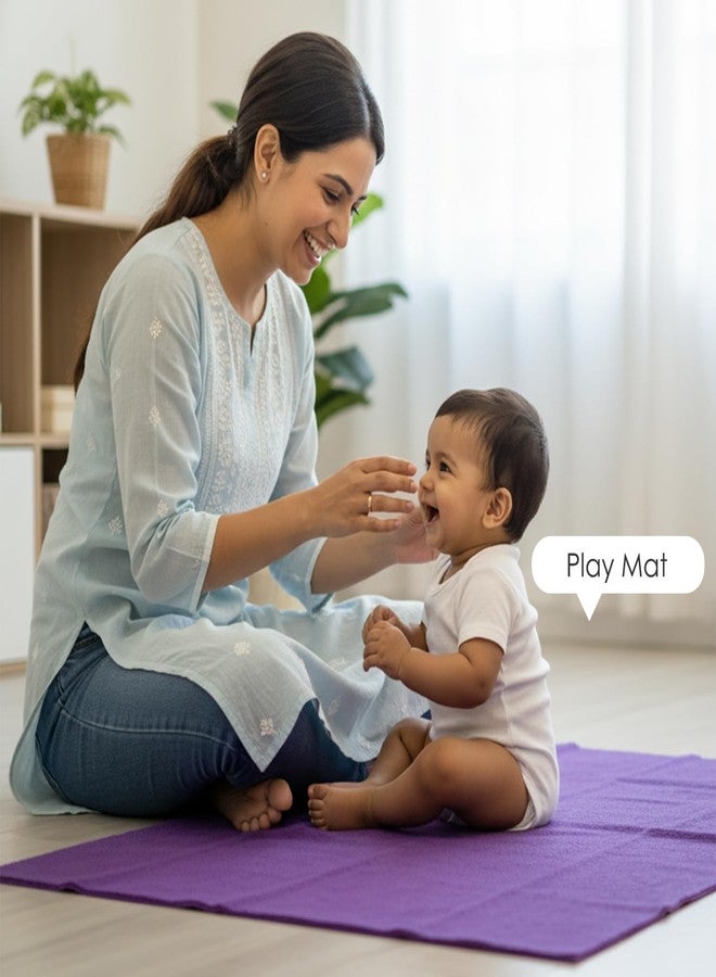 BabyMoo Baby Moo Instadry Waterproof Baby Dry Sheet, Large Size 142x102 cm, Extra Absorbent Quick Dry Sheet for New Born, Anti-Piling Fleece for Baby, Bed Protector, Pack of 3, Maroon, Amethyst & Navy Blue - Image 5