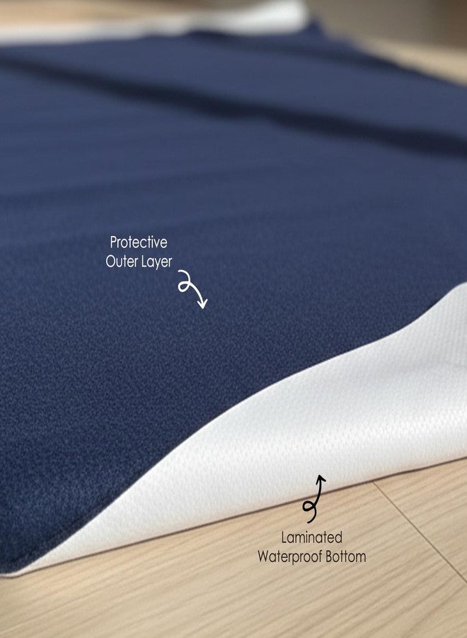 BabyMoo Baby Moo Instadry Waterproof Baby Dry Sheet, Large Size 142x102 cm, Extra Absorbent Quick Dry Sheet for New Born, Anti-Piling Fleece for Baby, Bed Protector, Pack of 3, Maroon, Amethyst & Navy Blue - Image 3