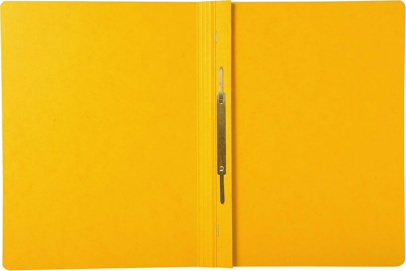 Exacompta - Ref 380804B - Iderama Collection - Flat Bar Files - 240 x 320mm in Size, Suitable for A4 Documents, 355gsm Glossy-Coated Pressboard - Yellow (Pack of 25) - Image 2