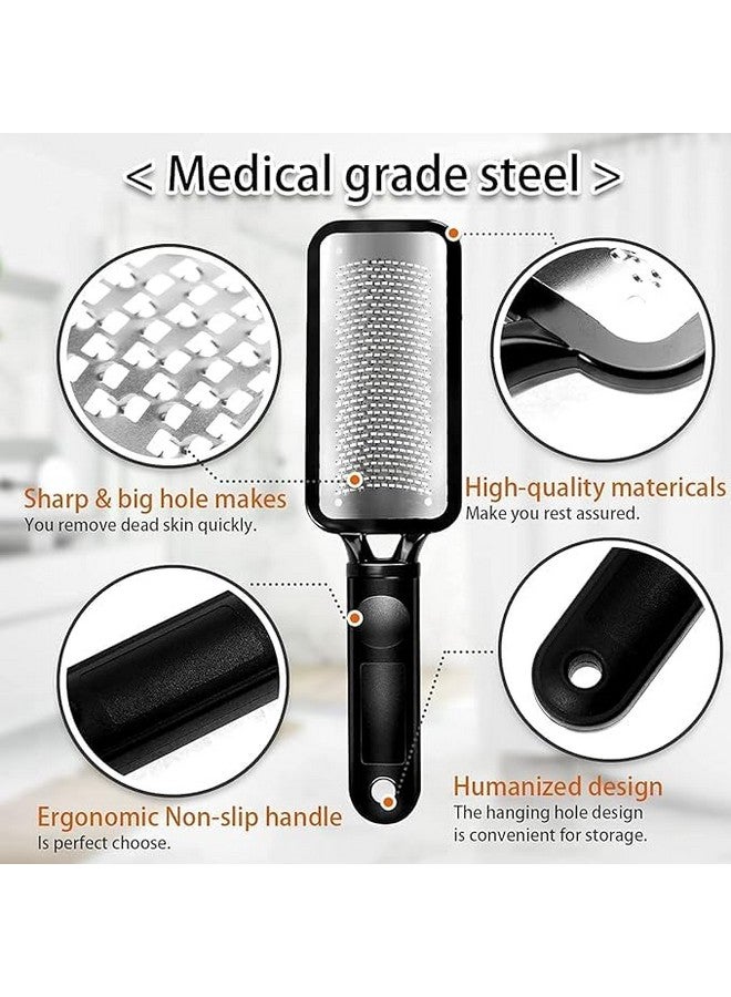 BANIRA Metal Colossa Stainless Steel Foot File, Pedicure Callus Remover, Black, Pack of 1 - Image 2
