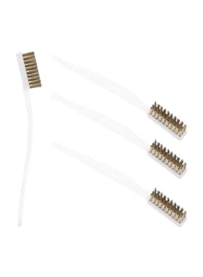 4pcs Small Brass Wire Brush Set Metal Paint Rust Remover Industrial Cleaning Tool - Image 1