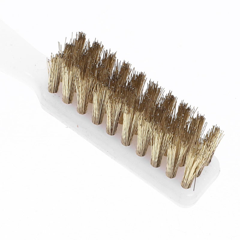 4pcs Small Brass Wire Brush Set Metal Paint Rust Remover Industrial Cleaning Tool - Image 4