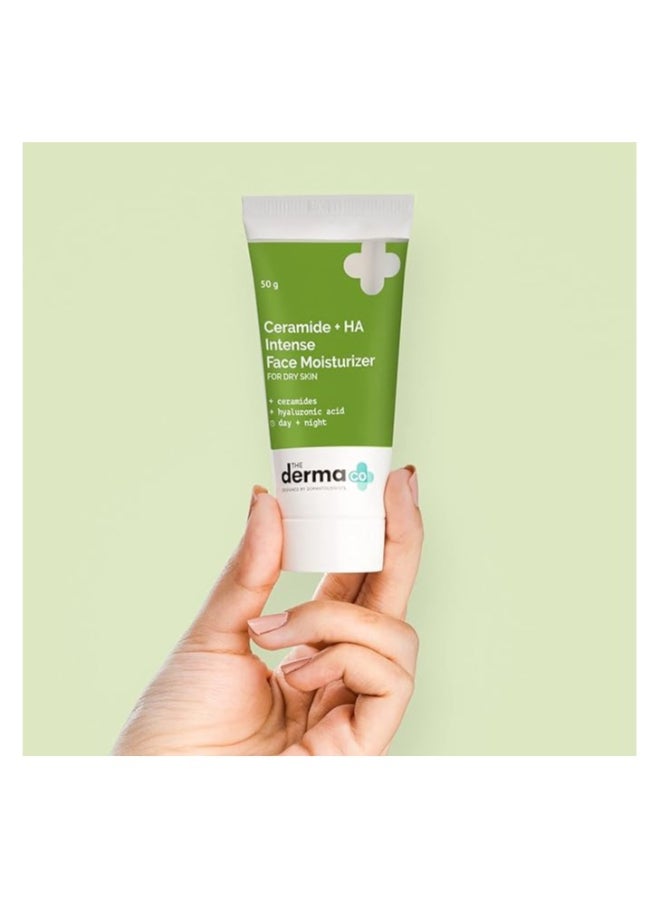ذا ديرما كو مرطب ديرما كو سيراميد + HA المكثف مع حمض الهيالورونيك للبشرة الجافة يعمل على إصلاح البشرة الجافة والباهتة | يحبس الرطوبة - Image 2