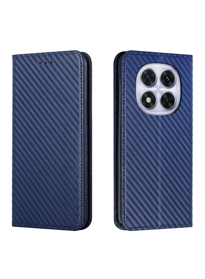 اس-توب جراب لهاتف Redmi Note 14 Pro 5G مصنوع من ألياف الكربون مع غطاء مغناطيسي من الجلد - Image 1