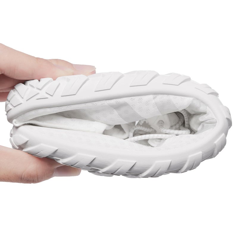 Racqua Womens Water Shoes Quick Dry Barefoot Beach Swim Shoes Lightweight Surfing Diving Kayaking Yoga Sports Aqua Shoes White 10 Women/9 Men - Image 2