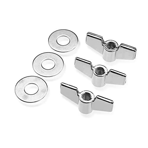 Cheerock 21 Pcs Cymbals Replacement Accessories Cymbal Stand Felts Hi-Hat Clutch Felt Cup with Sleeves, Base Wing Nuts and Washers for Drum Set Black - Image 5