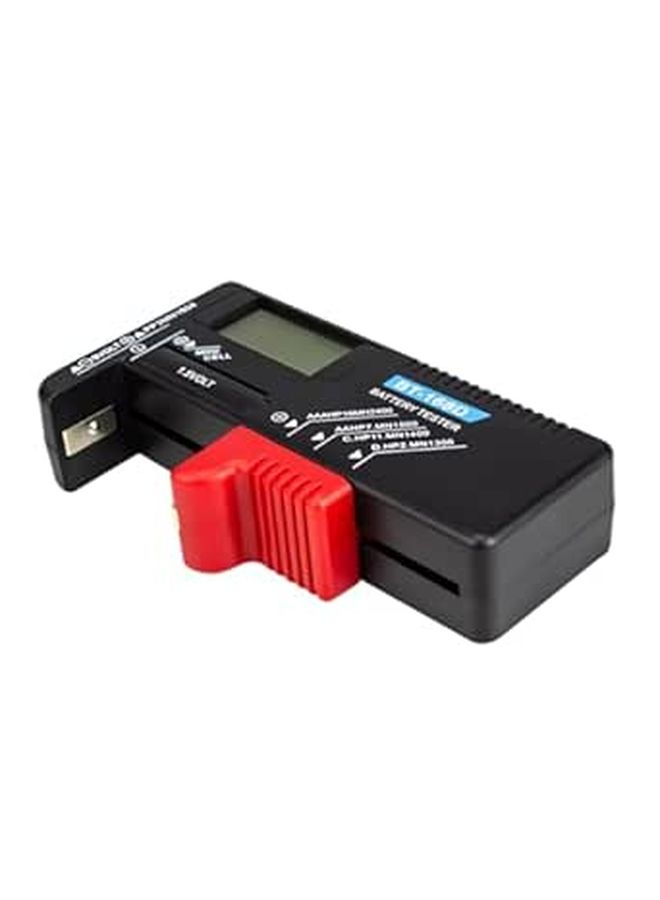 Digital Battery Tester for AA AAA 1 5V and 9V Batteries LCD Display Portable Household Electronics Black Red - Image 1