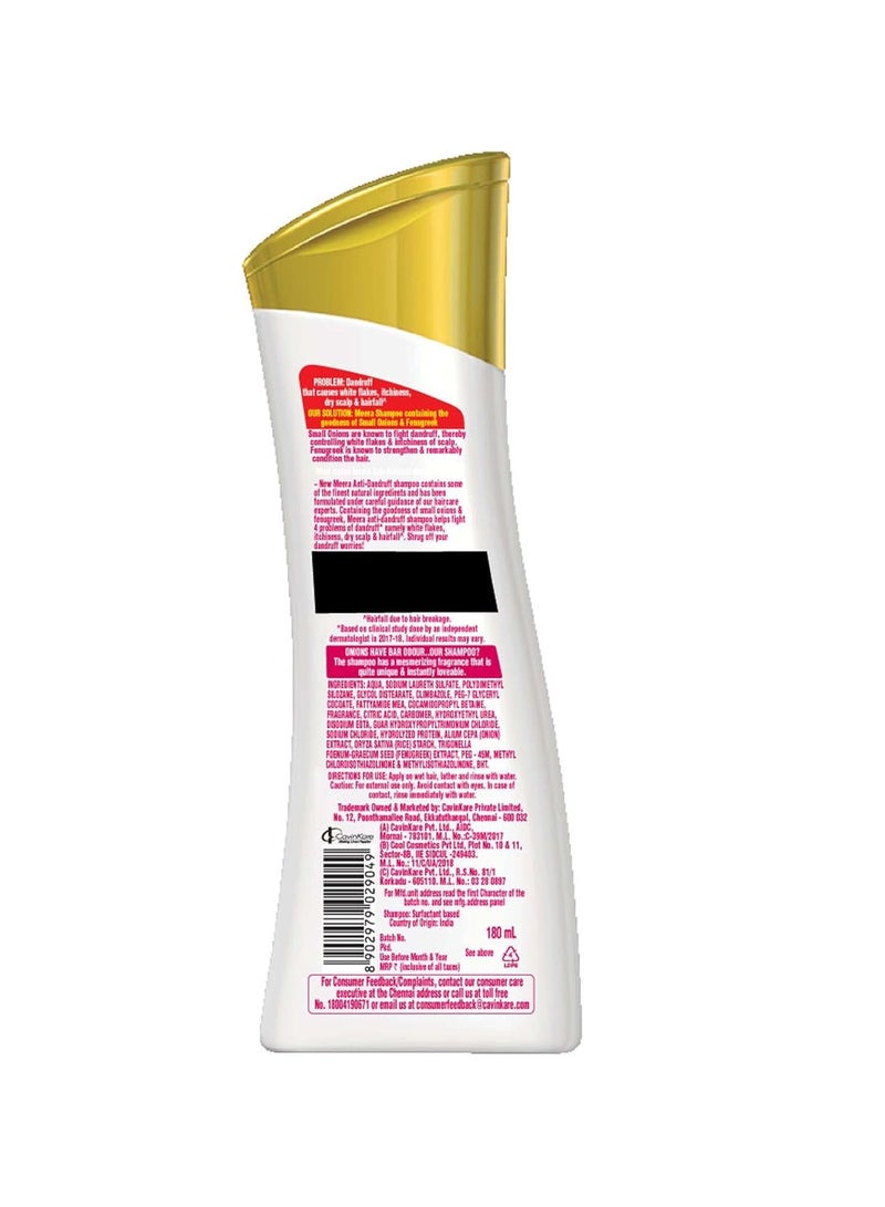Meera Anti Dandruff Shampoo With Small Onion Fenugreek - 180 ml - Image 2