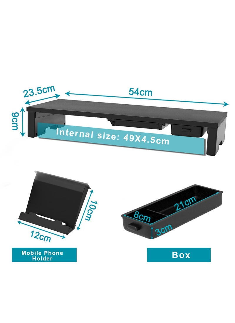 FlashHawk Monitor Stand Riser Desktop Monitor Riser with Drawer,Laptop Stand Riser and Computer Monitor Stand Riser for Desk  - Image 2