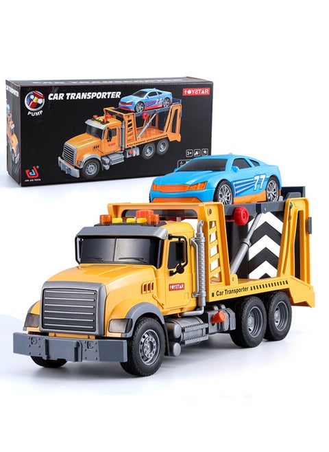New Simulation Inertial Sound And Light Transport Car Can Rotate To Pump Sound And Light Boy Toy Car Model