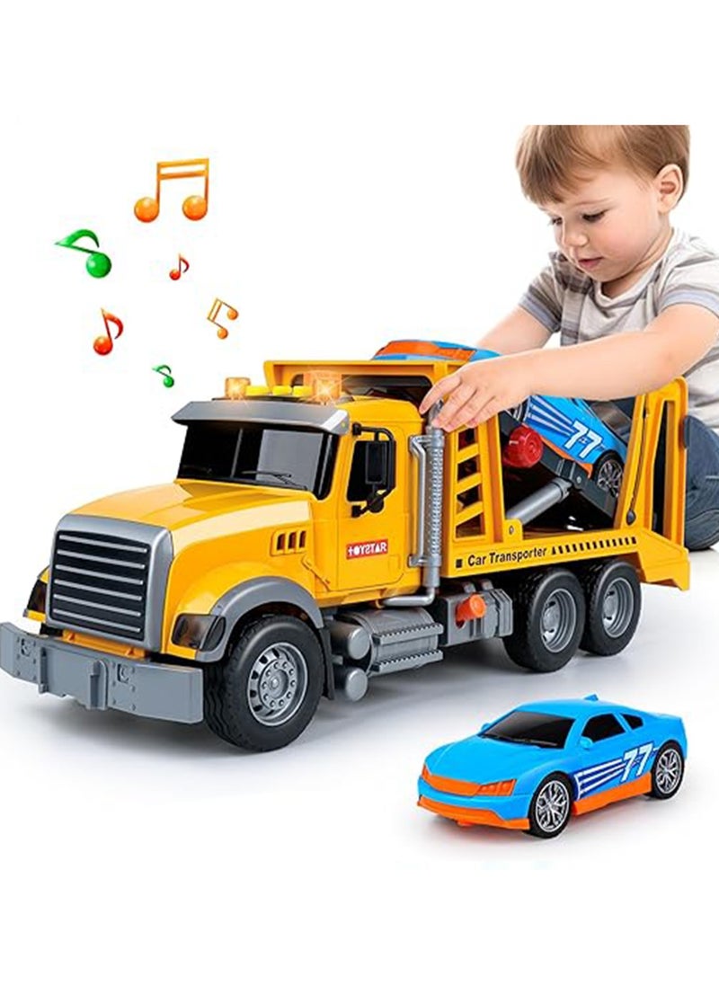 New Simulation Inertial Sound And Light Transport Car Can Rotate To Pump Sound And Light Boy Toy Car Model