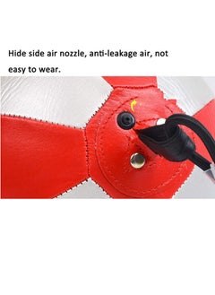Generic Boxing Speed Ball Punching Ball Hanging Reflex Striking Bag Suspended Double End Adult Exercise Floor to Ceiling Bag Training Combat Ball Speedball Set M Silver + Red  - Image 4