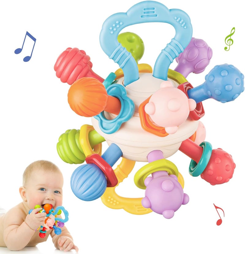 Aprilwolf Baby Sensory Teething Toys - Teething Relief Ball for Infants 0-12 Months - Image 1