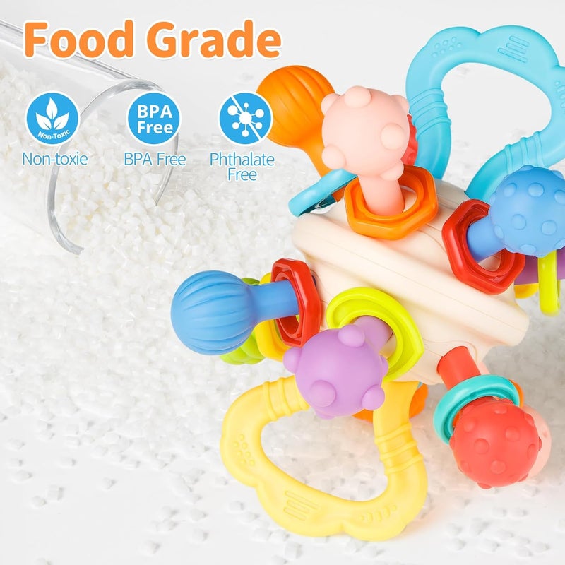 Aprilwolf Baby Sensory Teething Toys - Teething Relief Ball for Infants 0-12 Months - Image 3