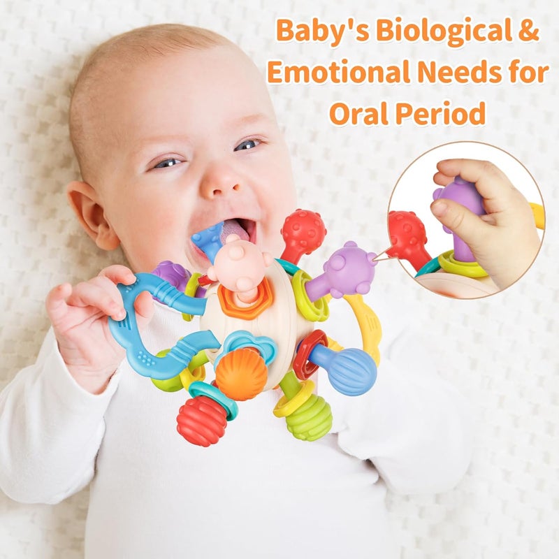 Aprilwolf Baby Sensory Teething Toys - Teething Relief Ball for Infants 0-12 Months - Image 2
