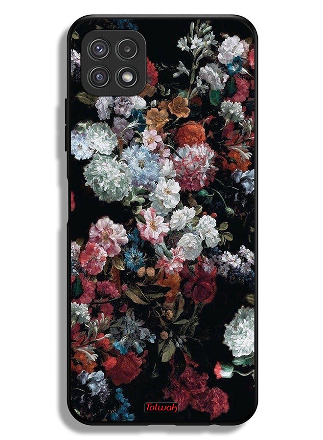 Tolwak Samsung Galaxy A22 5G Protective Case Cover Vintage Roses - Image 1