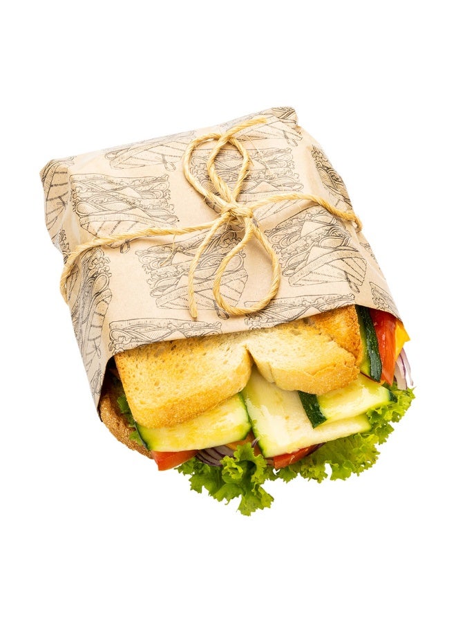 Restaurantware 12 x 12 Inch Pastry Sheets, 500 Durable Sandwich Wrapping Papers - Greaseproof, Microwavable, Kraft Paper Food Basket Liners, For Restaurants, Bakeries, Or Coffee Shops  - Image 2