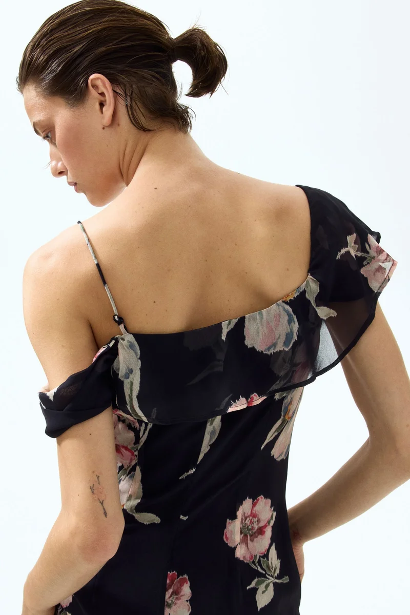 H&M  Asymmetric cold shoulder dress for Women | Best Price UAE