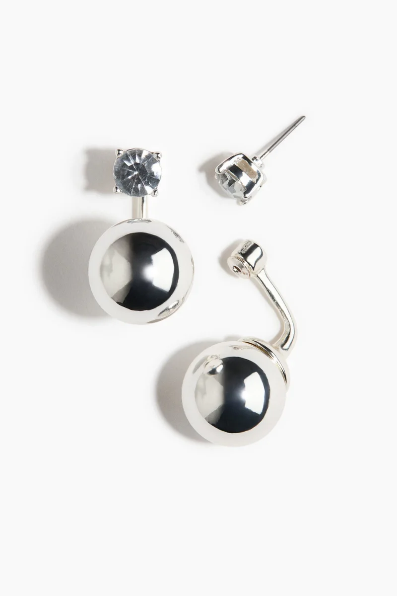 H&M Sphere-detail front and back earrings