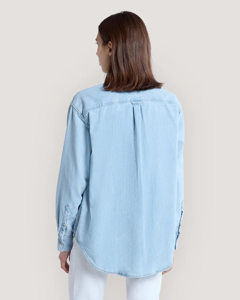 GANT Gant Relaxed Fit Pocket Detail Denim Shirt