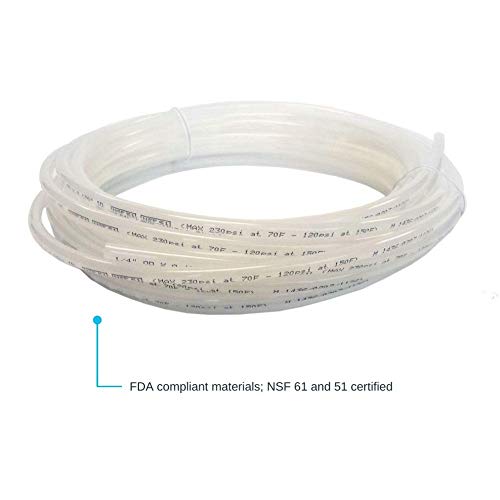 John Guest أنبوب LLDPE مرن 1/4 بوصة × 25 قدم من جون غيست، أنبوب ماء للسباكة، طبيعي، PE-08-BI-025F-N - Image 2