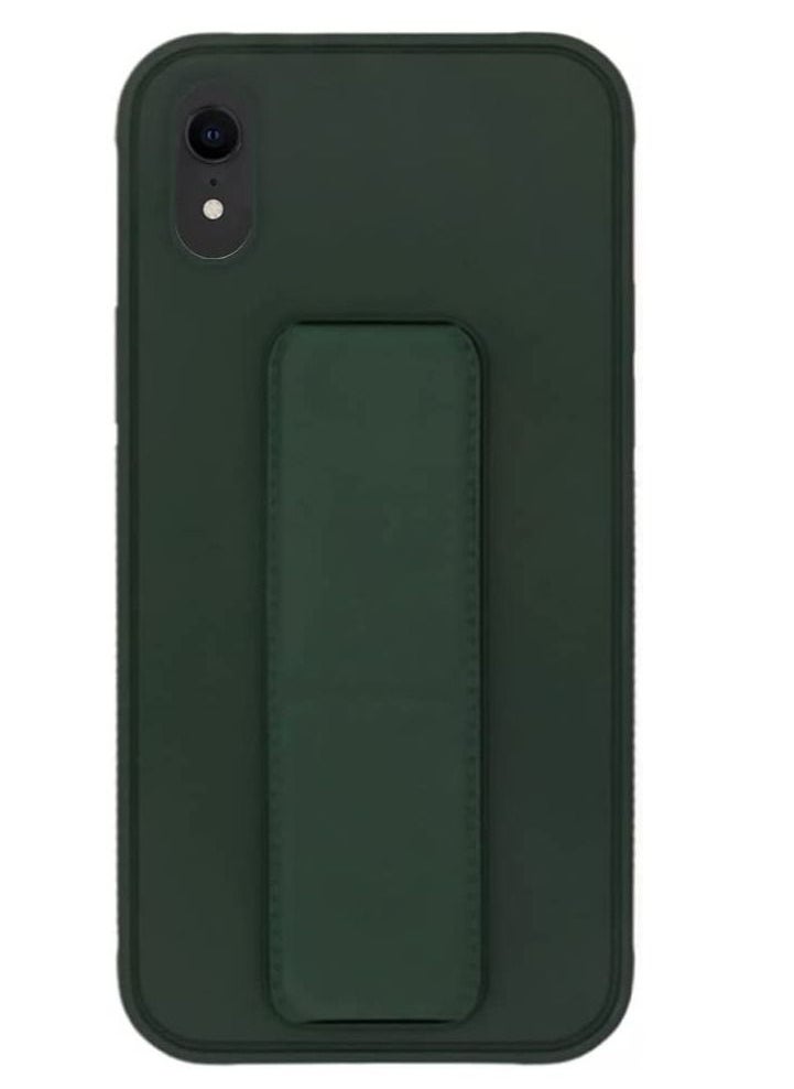 VITION - Case Cover For iPhone XR, Finger Grip  Phone holder Case Car Magnetic Multi-function 3 in 1 Shockproof Back Cover Protective Case (iPhone XR dark green) - Image 1