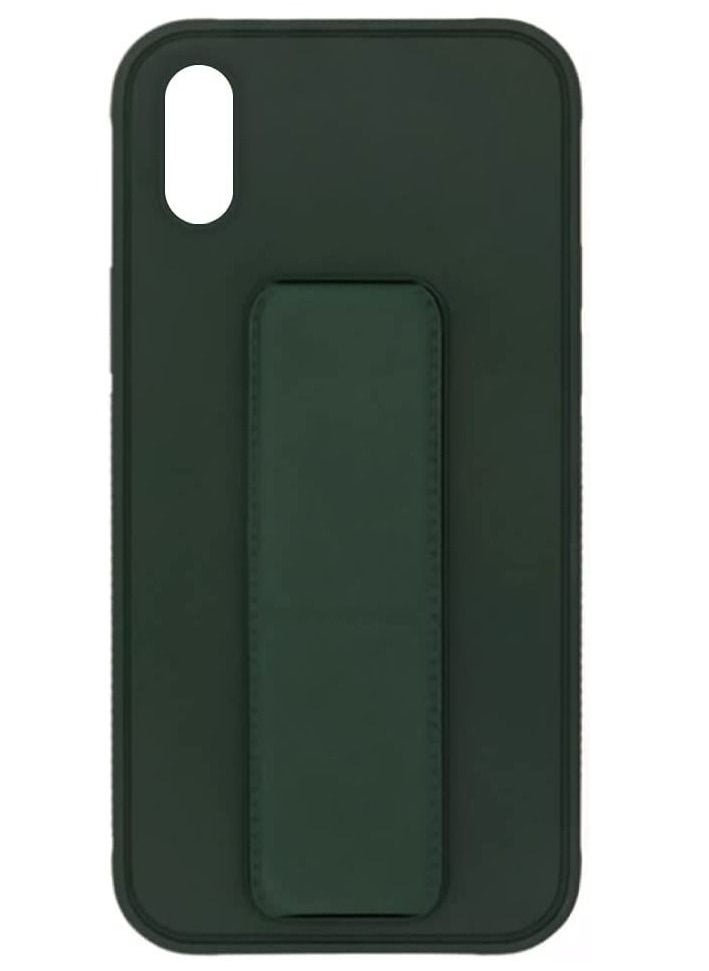 VITION - Case Cover For iPhone XR, Finger Grip  Phone holder Case Car Magnetic Multi-function 3 in 1 Shockproof Back Cover Protective Case (iPhone XR dark green) - Image 1