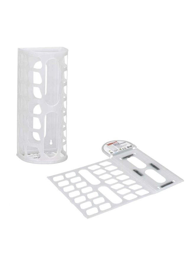 Classic Foldable Storage Basket White 35cm