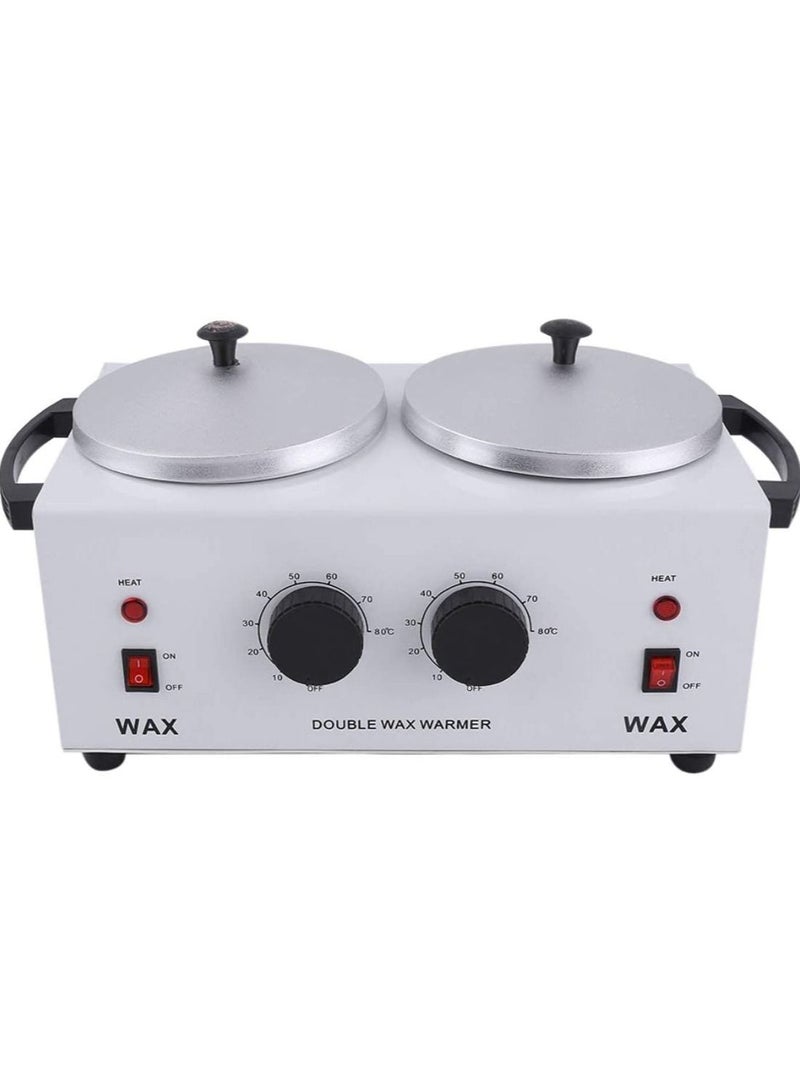 DubaiGallery سخان شمع مزدوج احترافي كهربائي جهاز تسخين الشمع مزدوج ذوبان البارافين معدات الوجه للعناية بالبشرة SPA مجموعة درجة حرارة قابلة للتعديل - Image 2