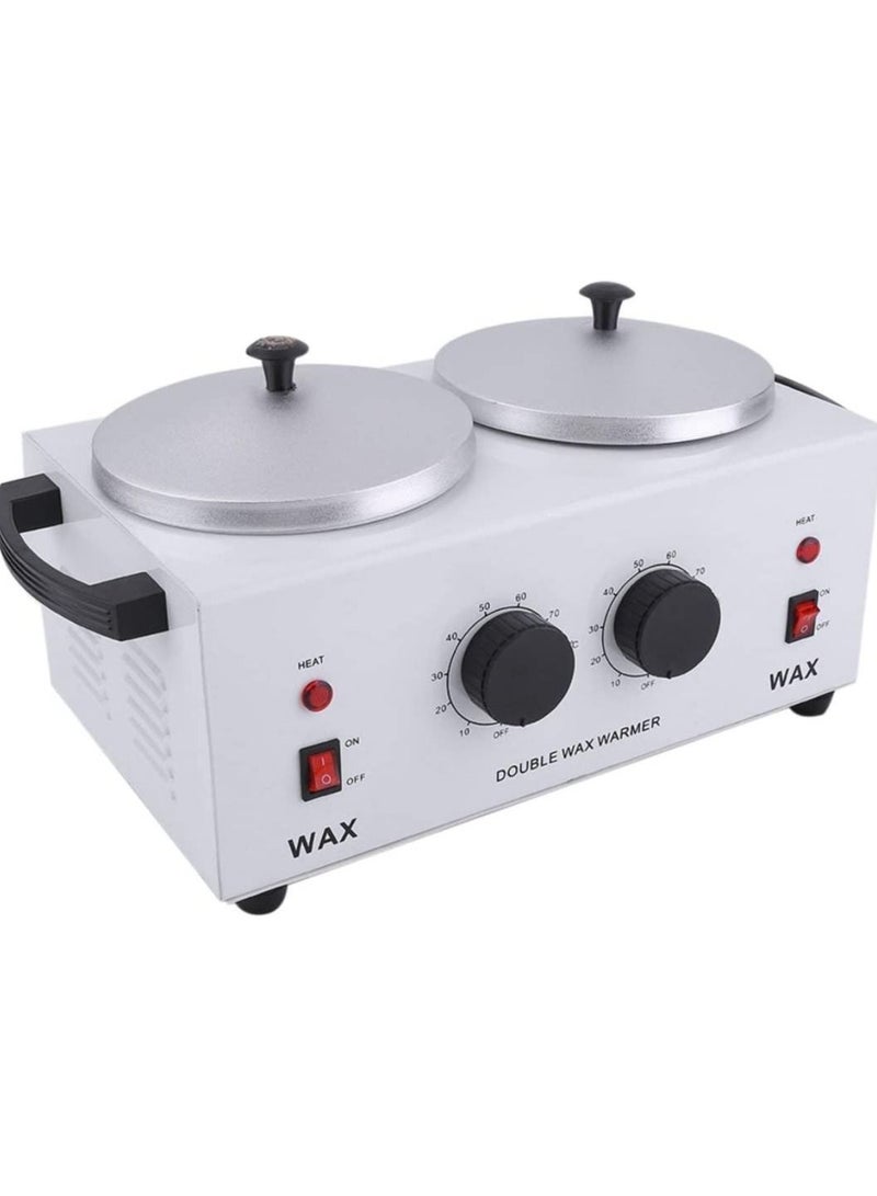 DubaiGallery سخان شمع مزدوج احترافي كهربائي جهاز تسخين الشمع مزدوج ذوبان البارافين معدات الوجه للعناية بالبشرة SPA مجموعة درجة حرارة قابلة للتعديل - Image 3