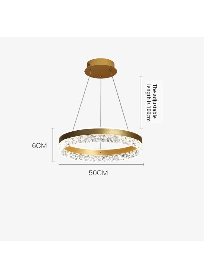 ثريات ضوئية من طراز LED ذات مصدر دائري من طراز LED لمقصورات حديثة ذات ثريات حديثة ذات ثقوب، يمكن التحكم فيها من بعد، ويمكن استخدامها في مكتبة المقهى في غرفة المعيشة (ذهبي) - Image 5