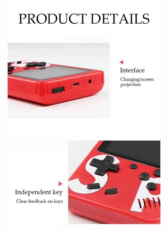 DUNISO Handheld Game Console，High Definition Color Screen Mini Portable Game Console，400 Classical Games，With 2.4 Inch Color Screen And Rechargeable Battery，With Handle, Easy To Use，Can Connect To TV  - Image 4