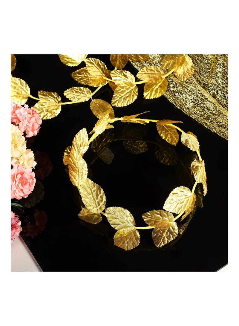 Loquat Roman Laurel 12 Piece Toga Head Piece Gold Leaf Headband Laurel Crown Greek Crown Gold Leaf Headband Roman Wreath Toga Costume For Men Women Headdress Toga Party Decoration Accessories - Image 4