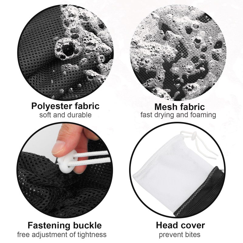 Catcan Cat Bathing Bag, Breathable Mesh Cat Shower Bag Anti Scratch Adjustable Grooming Bag for Nail Trimming Polyester Soft Washing Bag - Image 3