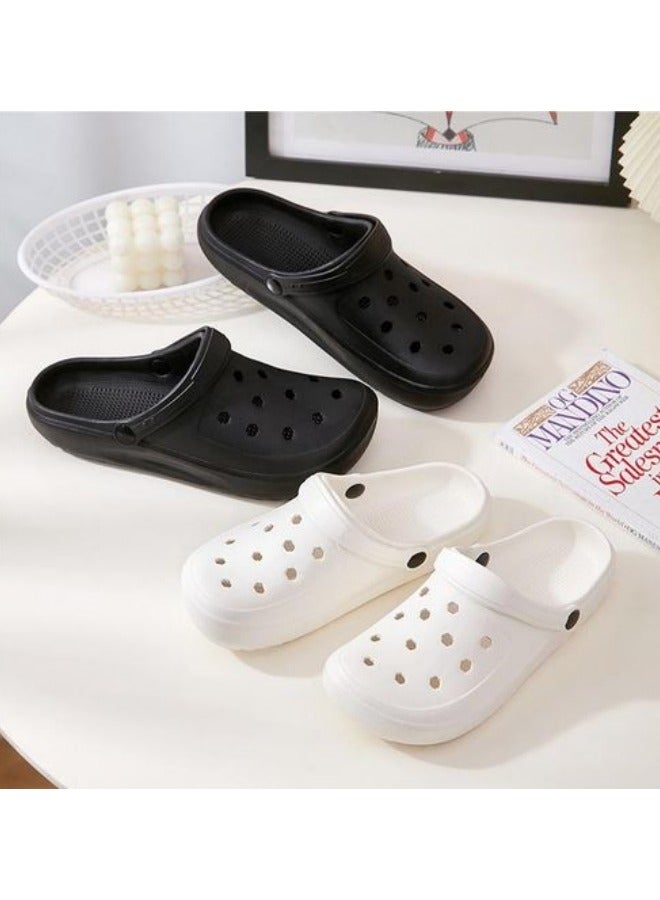 GGEROU Classic Men and Women Sandals Thick Sole Anti Slip Hole Shoes Beach Shoes EVA Casual Clogs Black - Image 5