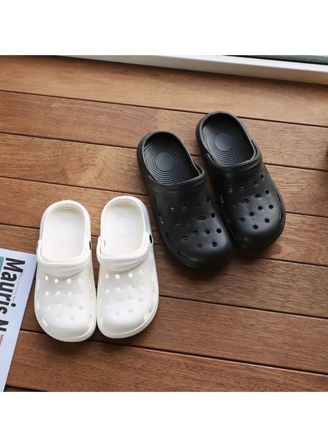 GGEROU Classic Men and Women Sandals Thick Sole Anti Slip Hole Shoes Beach Shoes EVA Casual Clogs Black - Image 3