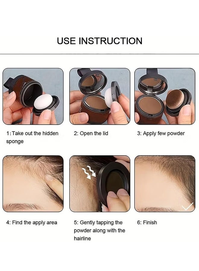 VERONNI Hairbear Hair Filler, Hairline Shadow Powder, Hairline Powder Instantly Conceals, Instant Volume&scalp Coverage for Thinning Hair,Fast & Full Care, 100% Water Sweat Resistant (Black) - Image 4
