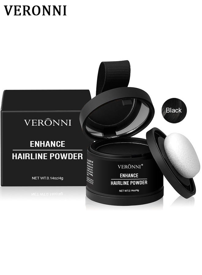 VERONNI Hairbear Hair Filler, Hairline Shadow Powder, Hairline Powder Instantly Conceals, Instant Volume&scalp Coverage for Thinning Hair,Fast & Full Care, 100% Water Sweat Resistant (Black) - Image 1